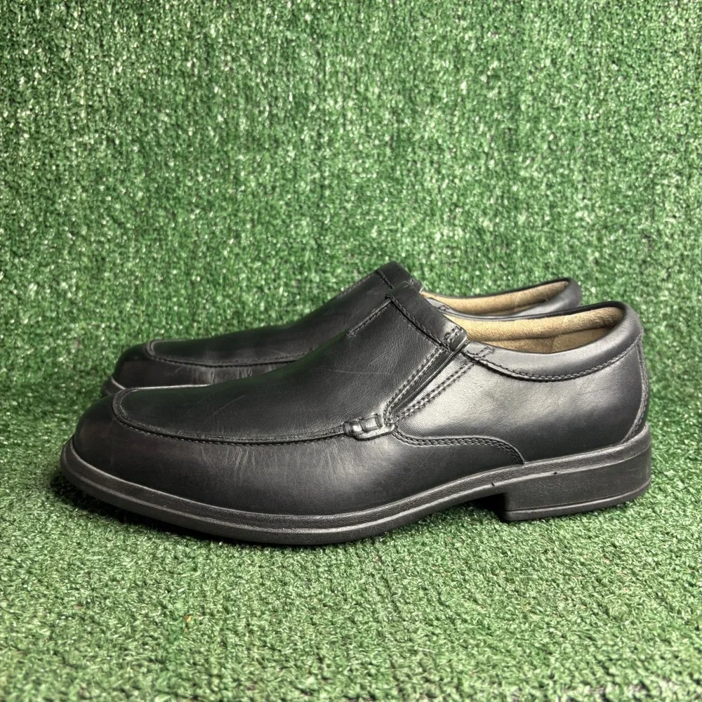 Bostonian Tipton Step Leather Slip On Professional Loafer Shoes Black Mens 11.5